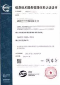 ISO20000信息技術服務管理體系認證